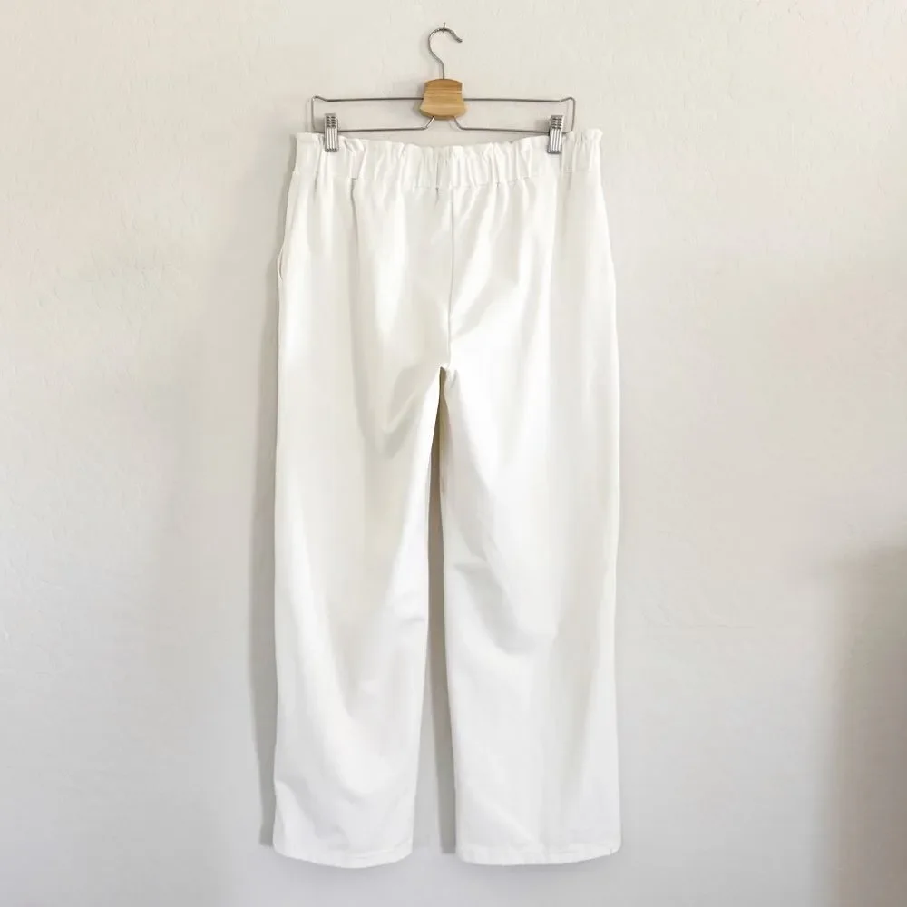 Joie White Pull OnWide Leg Pants Size Large - Picture 3 of 6